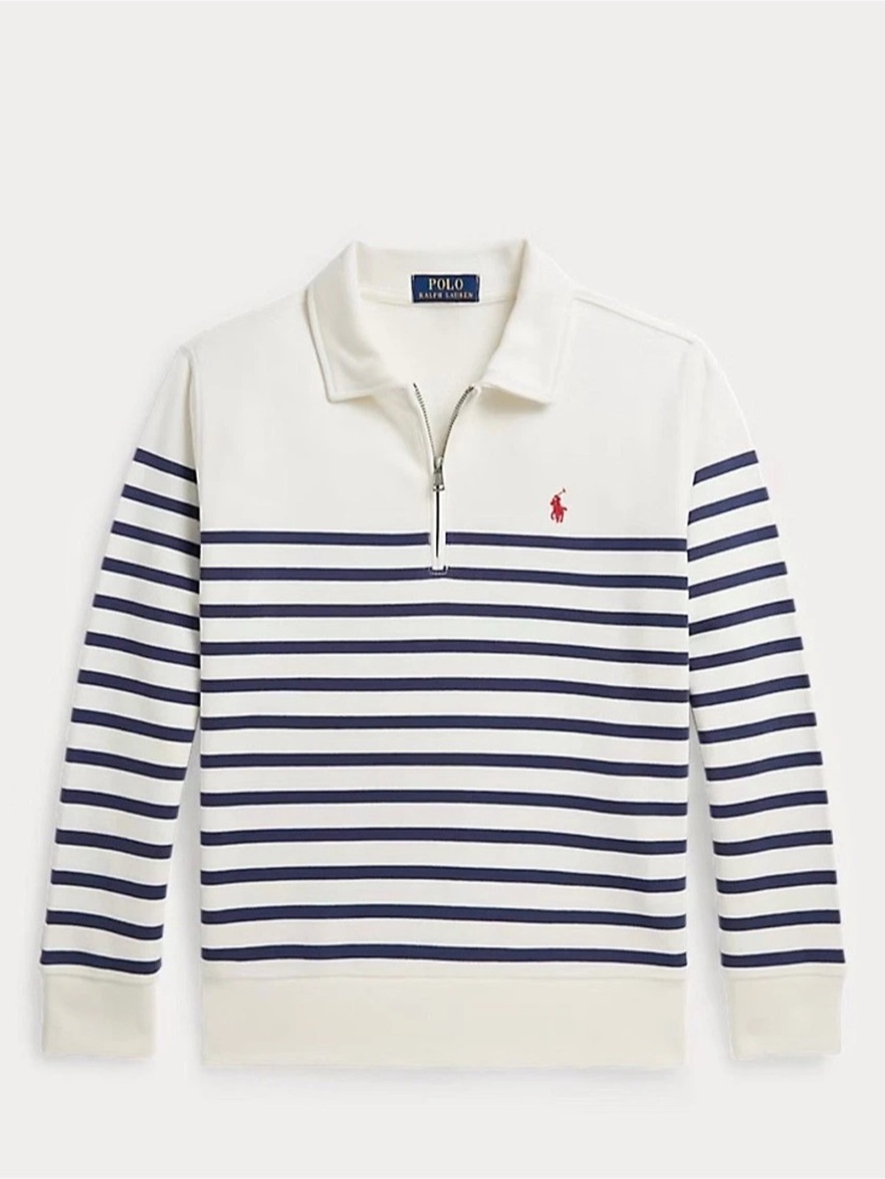 Polo Ralph Lauren Long Sleeve French Terry Striped Half Zip Pullover Boys XL